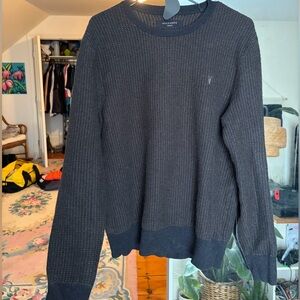 All Saints Black and Brown Men's Sweater